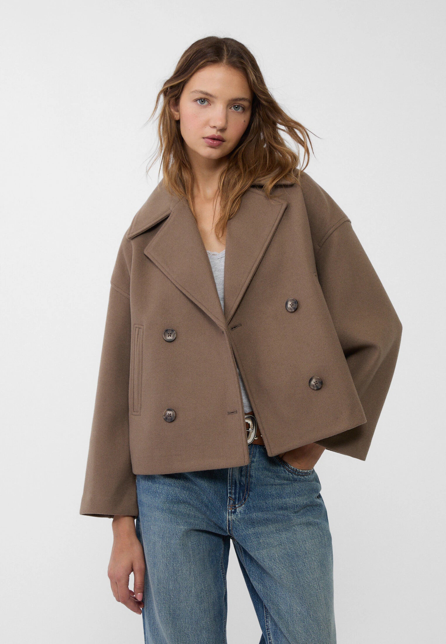 Peacoat felt jacket