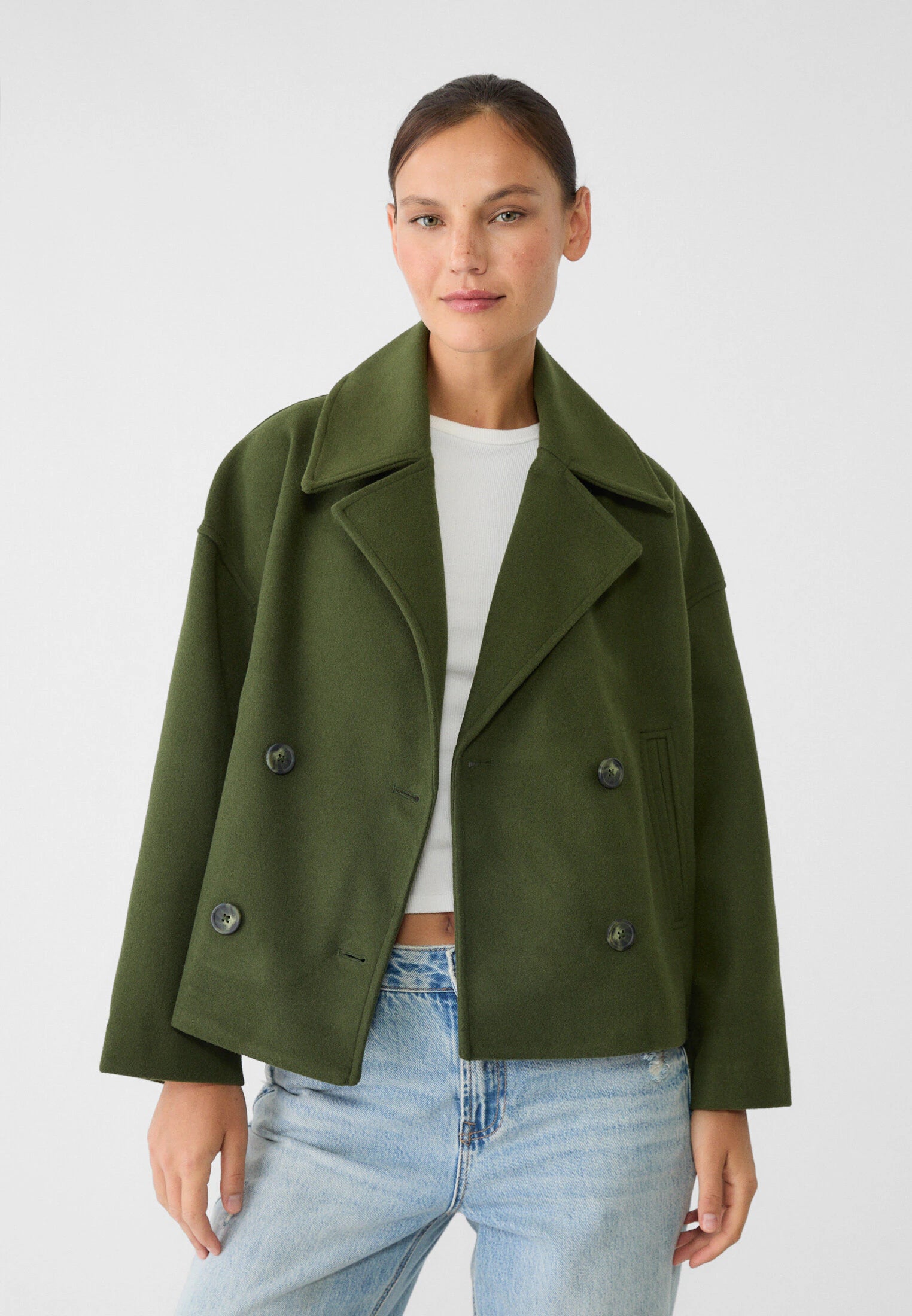 Peacoat felt jacket