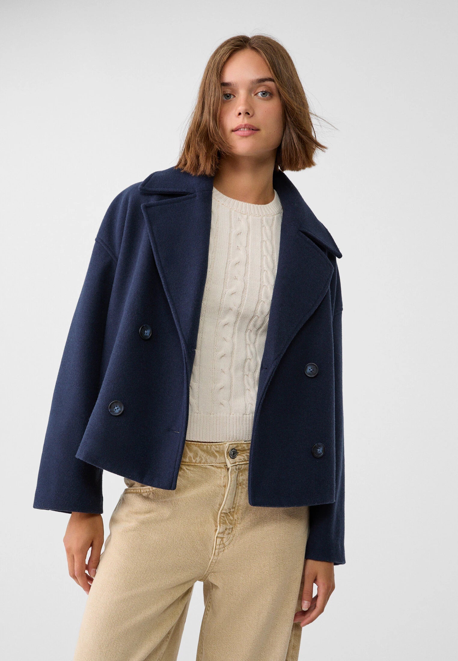 Peacoat felt jacket