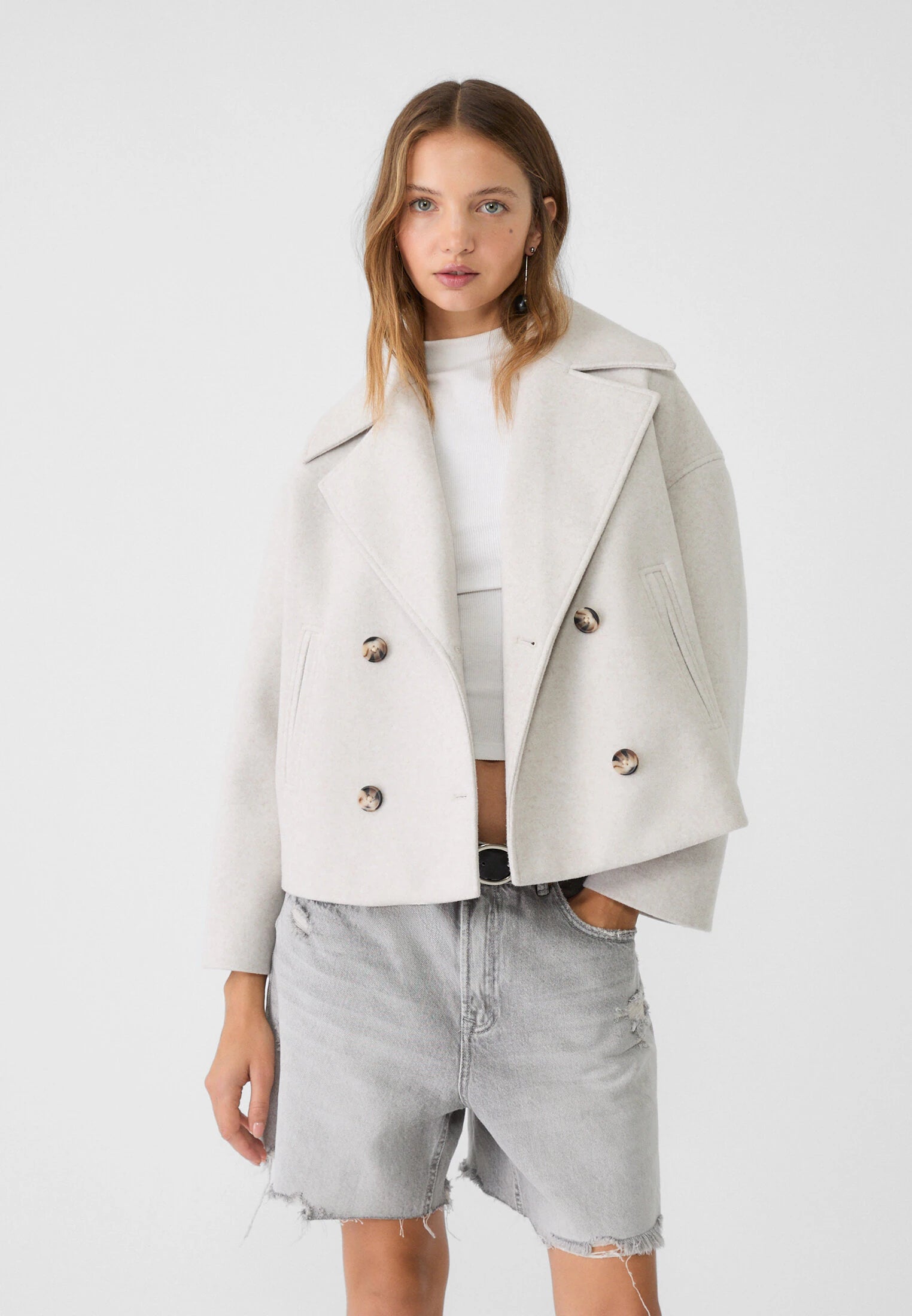 Peacoat felt jacket